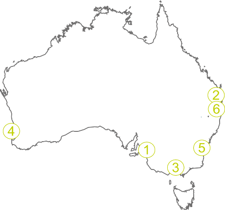 Landkarte Praktikum Australien